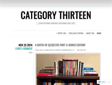 Tablet Screenshot of categorythirteen.com